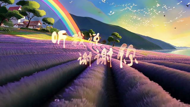 李昕融歌曲听我说谢谢你led视频背景-有词