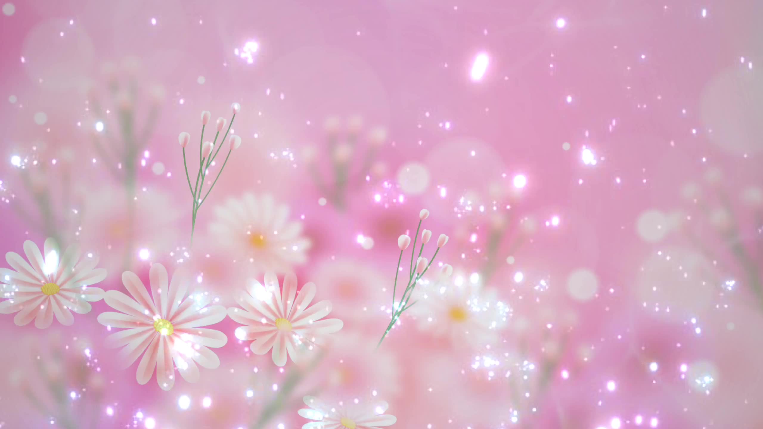 花朵粒子背景