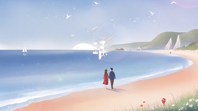 杨宗纬 刘惜君歌曲小满足led视频背景-无词