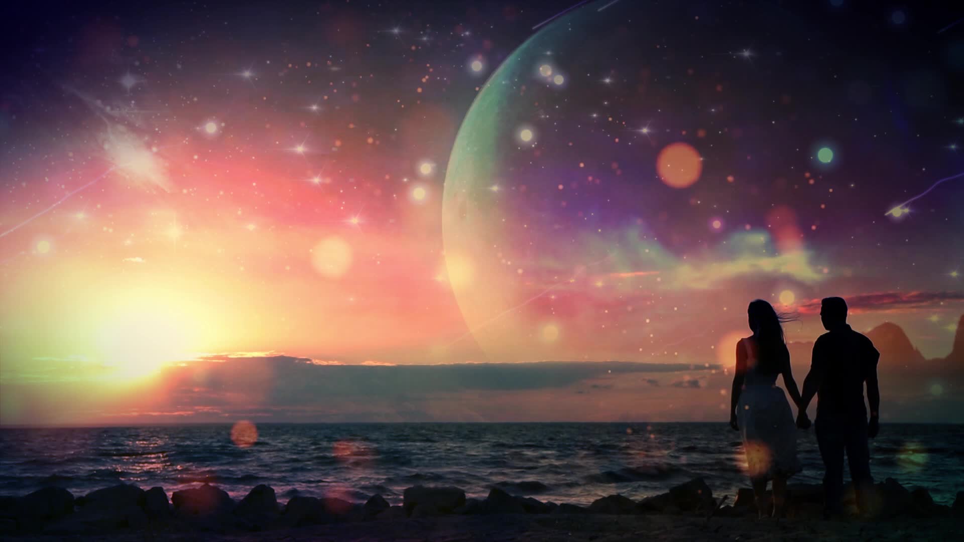 满目星辰皆是你led背景-无词