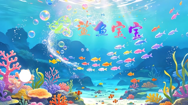 鲨鱼宝宝led视频背景-画面有词