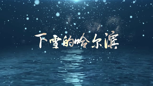 亚麻歌曲下雪的哈尔滨led视频背景-有歌词