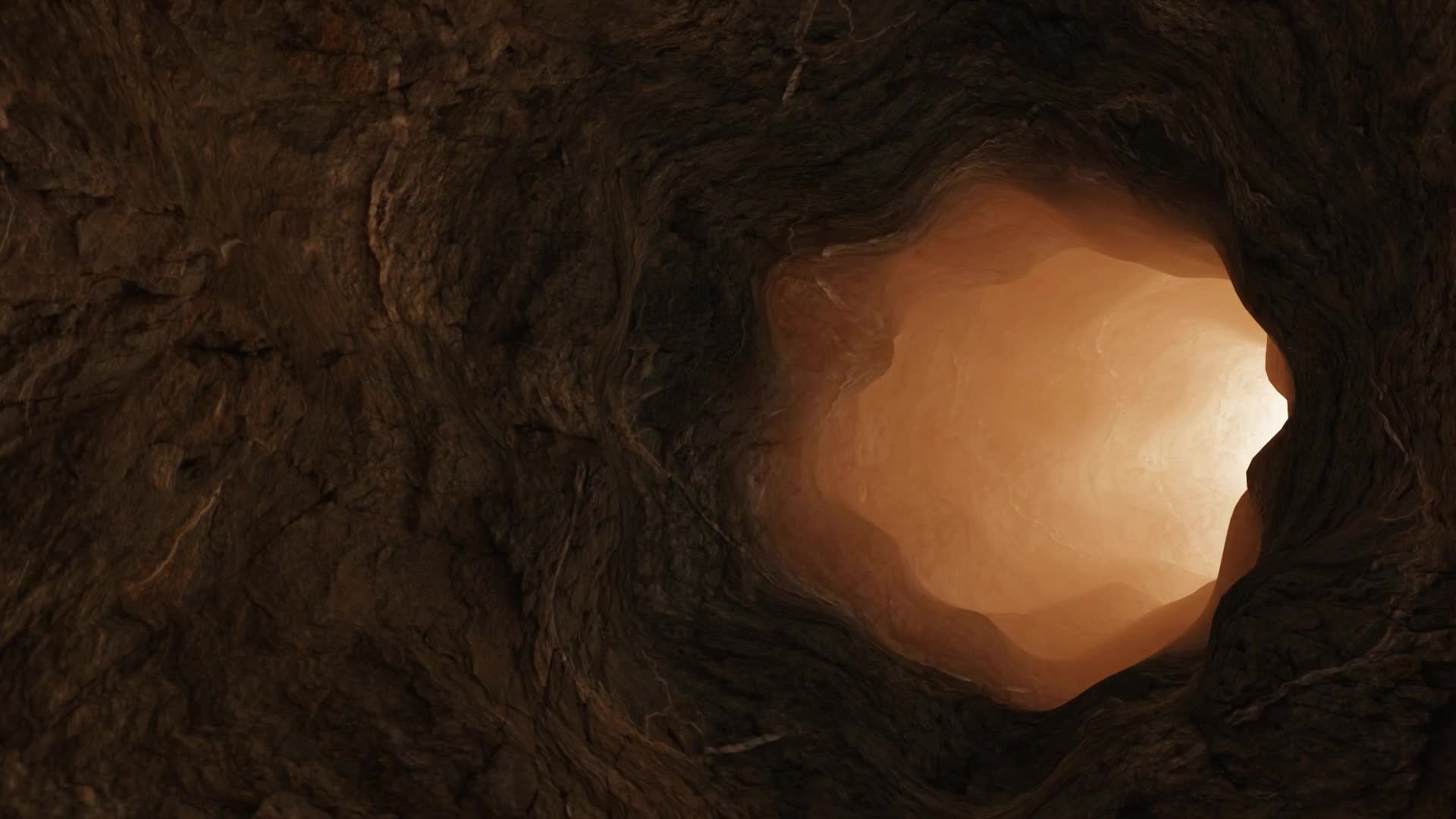 实拍穿梭山洞隧道视频素材