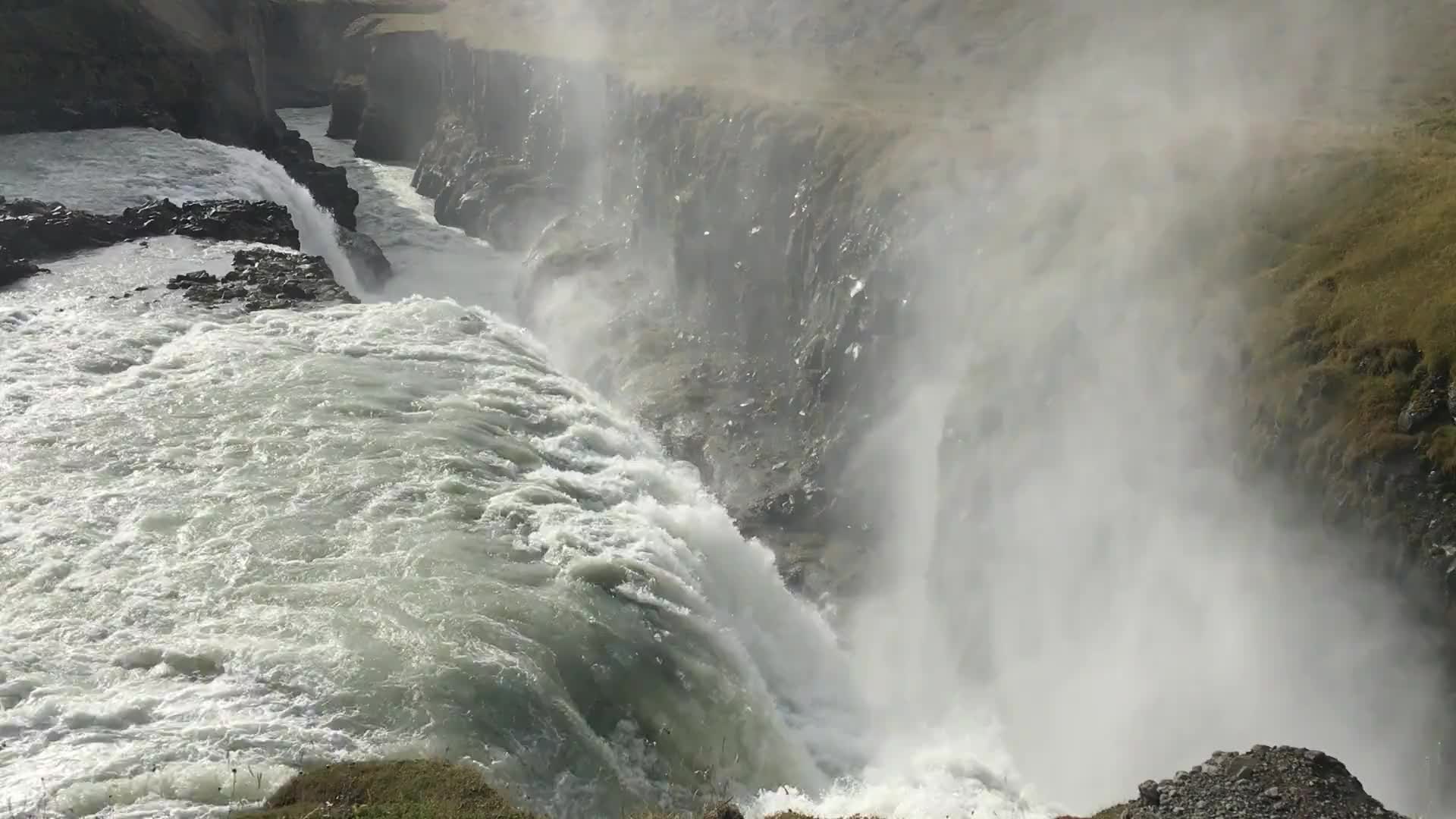 实拍大自然瀑布河流视频素材
