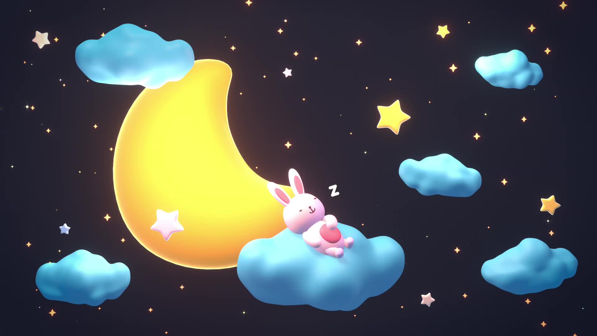月亮兔子动画背景