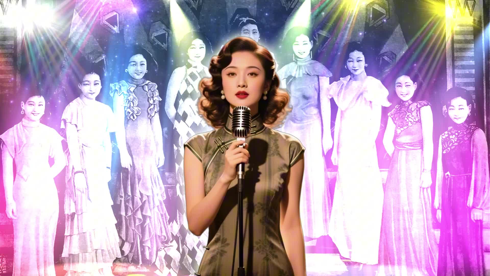 民国经典歌曲《夜上海》舞台背景配乐成品