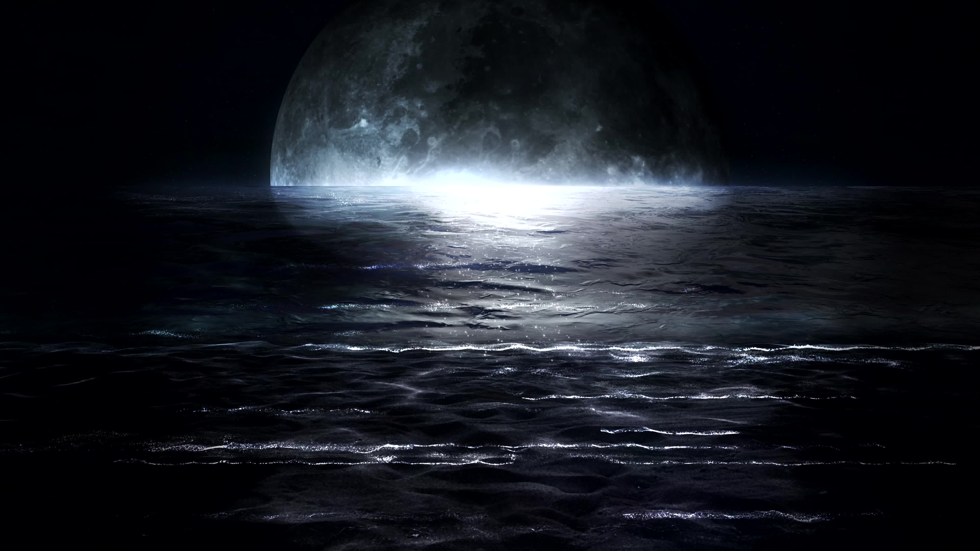 夜晚海景素材