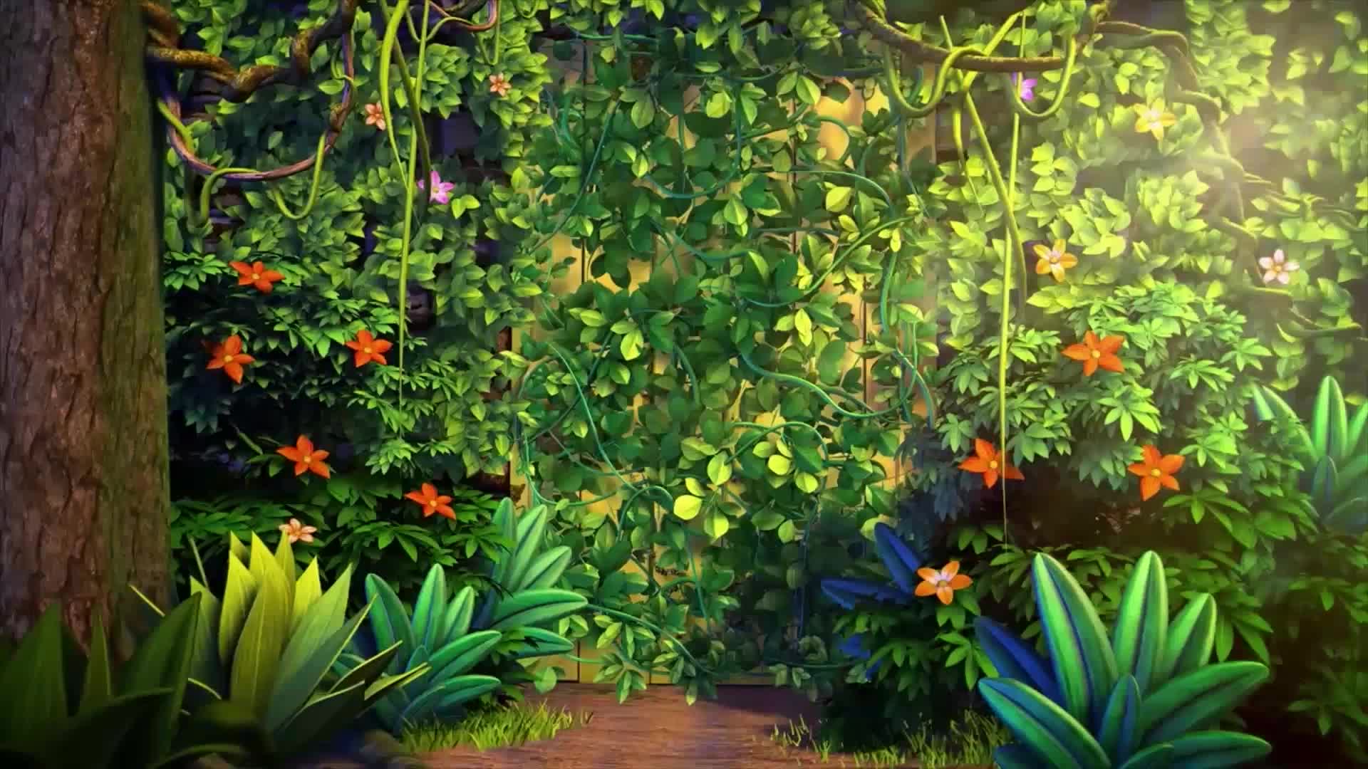 夏日儿歌快乐的布谷鸟led卡通大屏视频背景素材