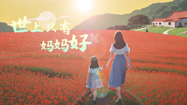 儿歌世上只有妈妈好led视频背景-无词