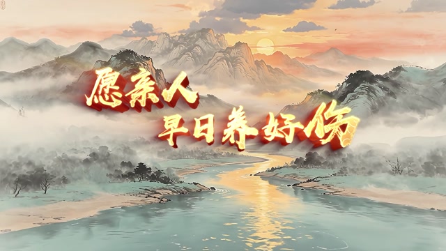 愿亲人早日养好伤led视频背景-画面有词
