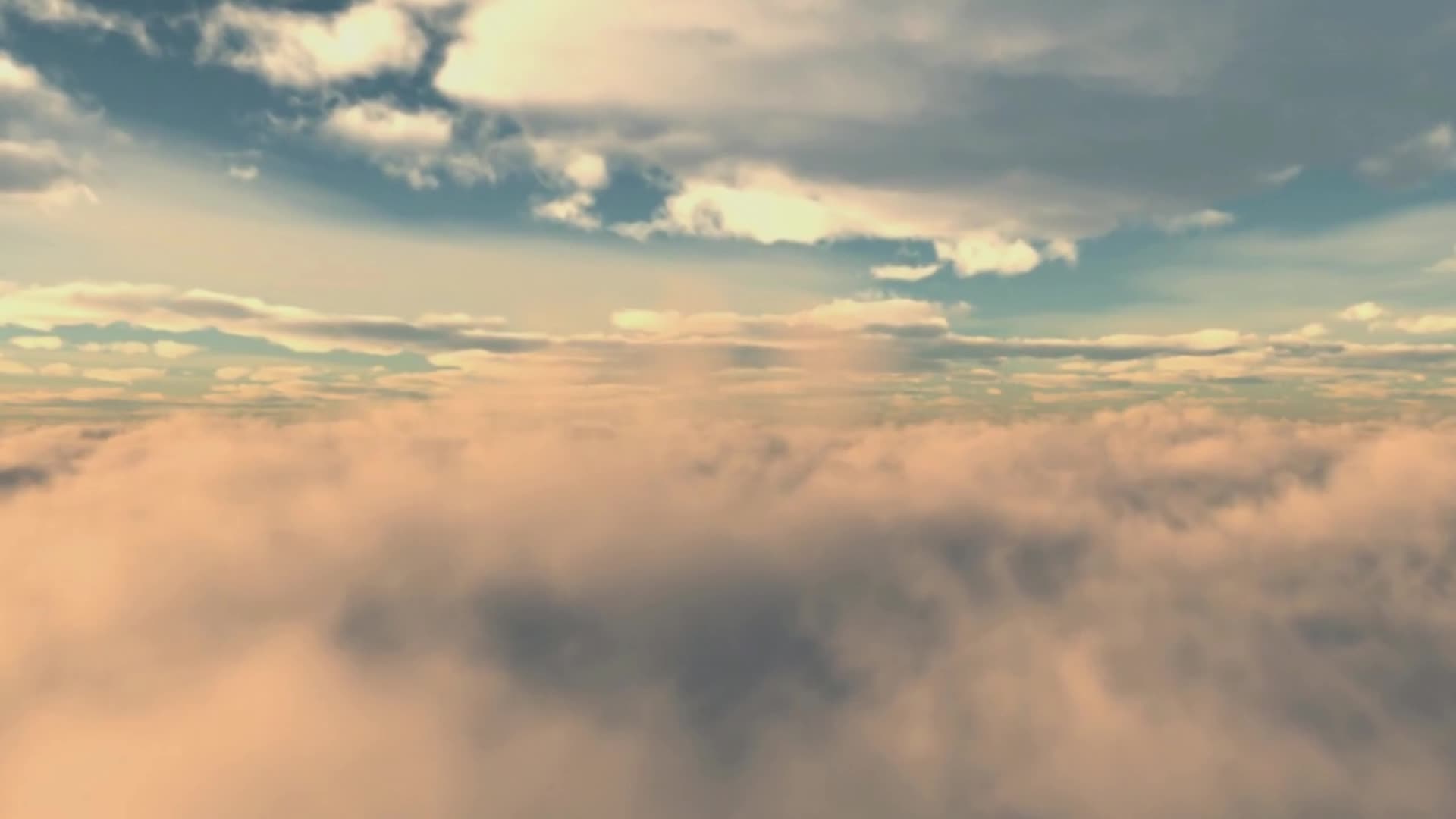 蓝天白云led视频素材云雾层云雾缭绕视频素材可设置无缝循环白云朵朵白云滚滚视频素材