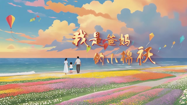 儿歌我是爸妈的小棉袄led视频背景-无词