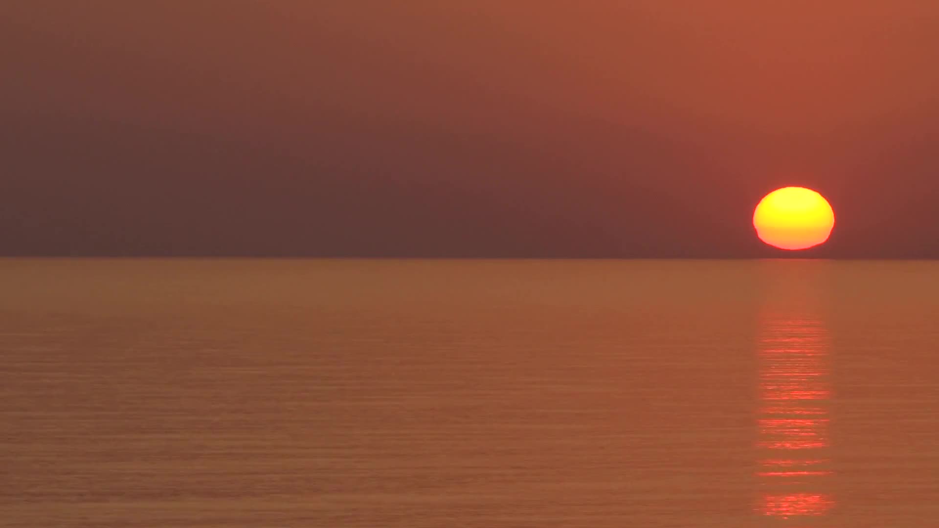 实拍大海海面日出美景视频素材