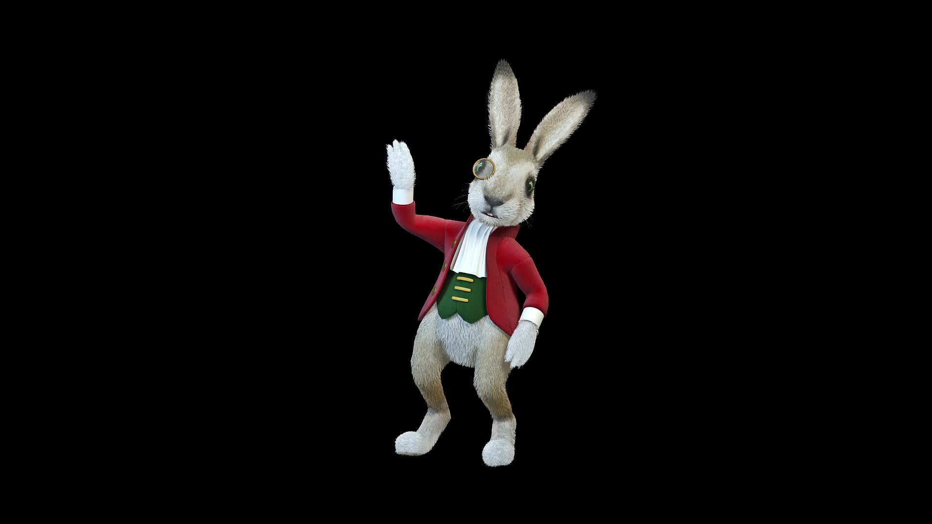 兔子动画透明视频素材