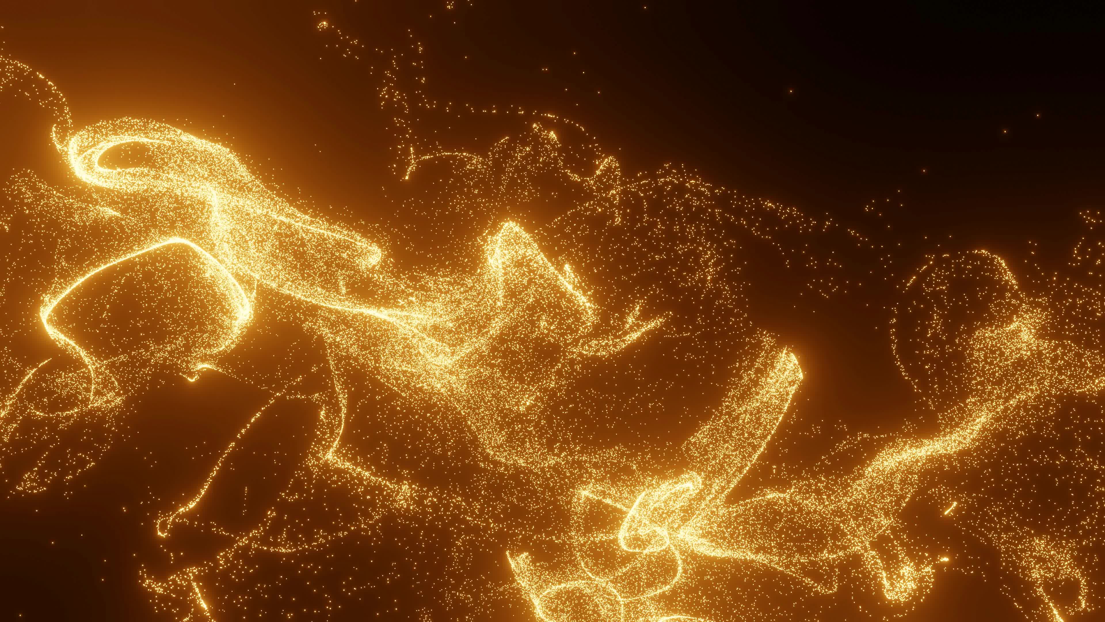 金色粒子飞舞舞台视频背景素材