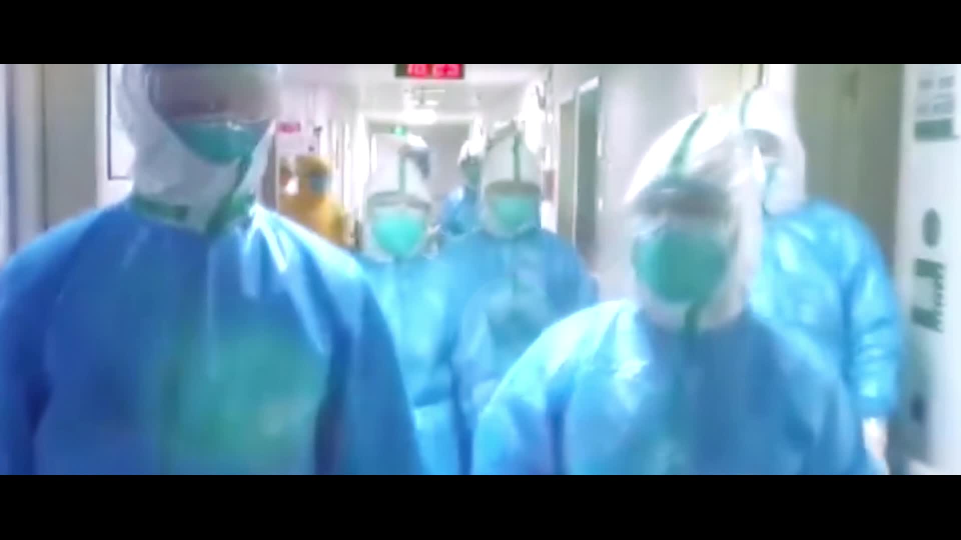 歌颂医护人员视频背景素材