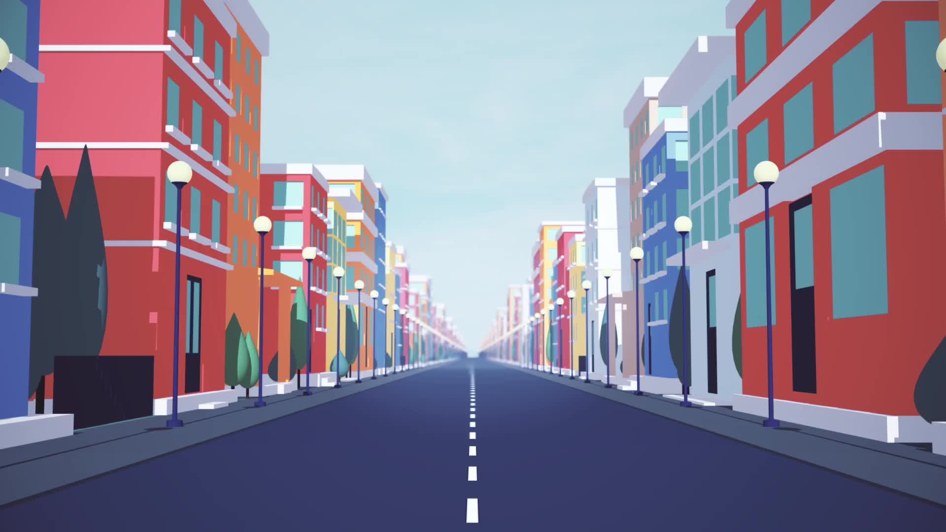 城市街道动画素材