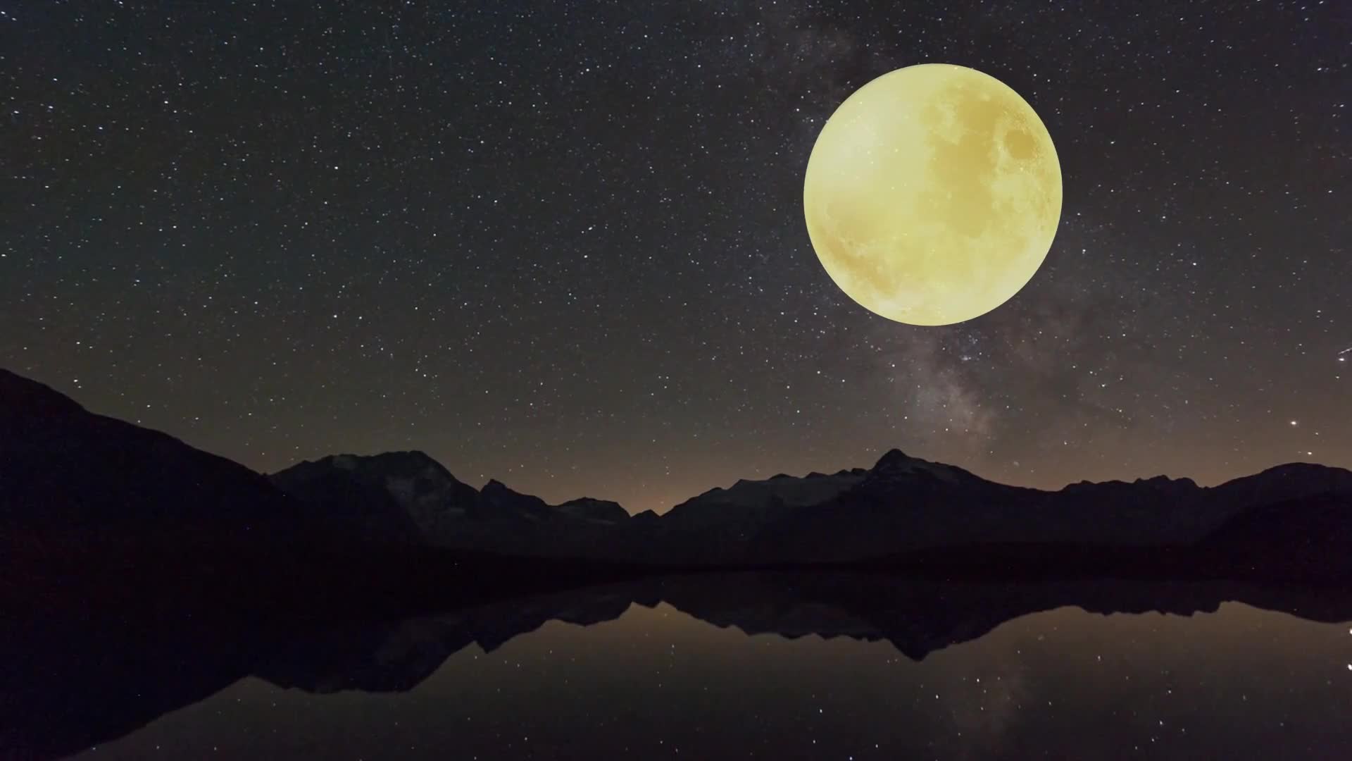 实拍夜晚中秋圆月色视频素材
