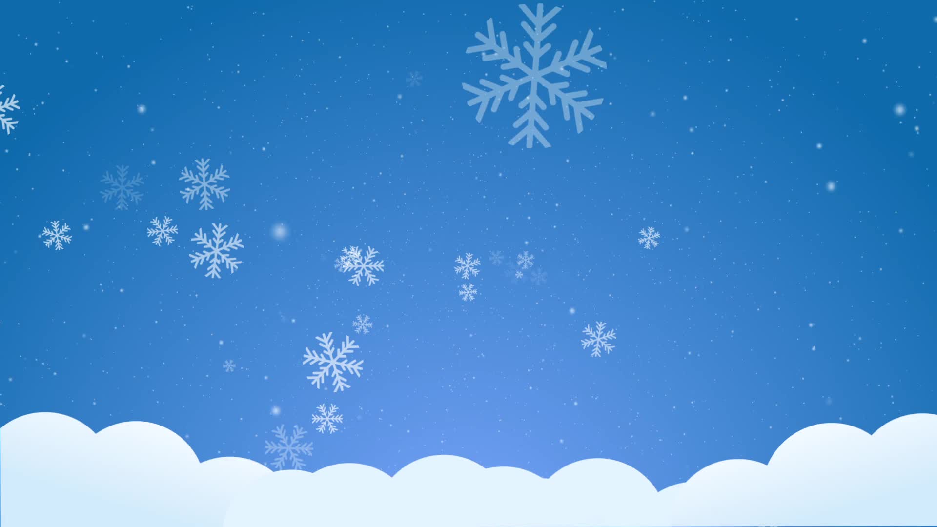 卡通下雪动画素材