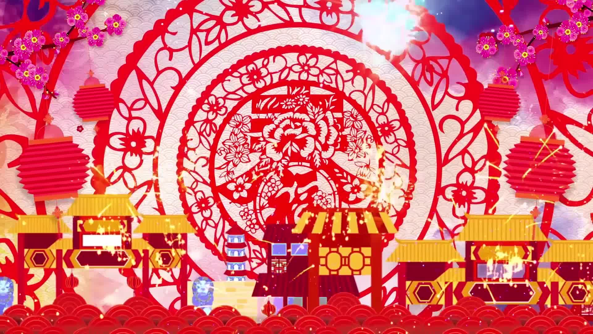 春节序曲led视频背景