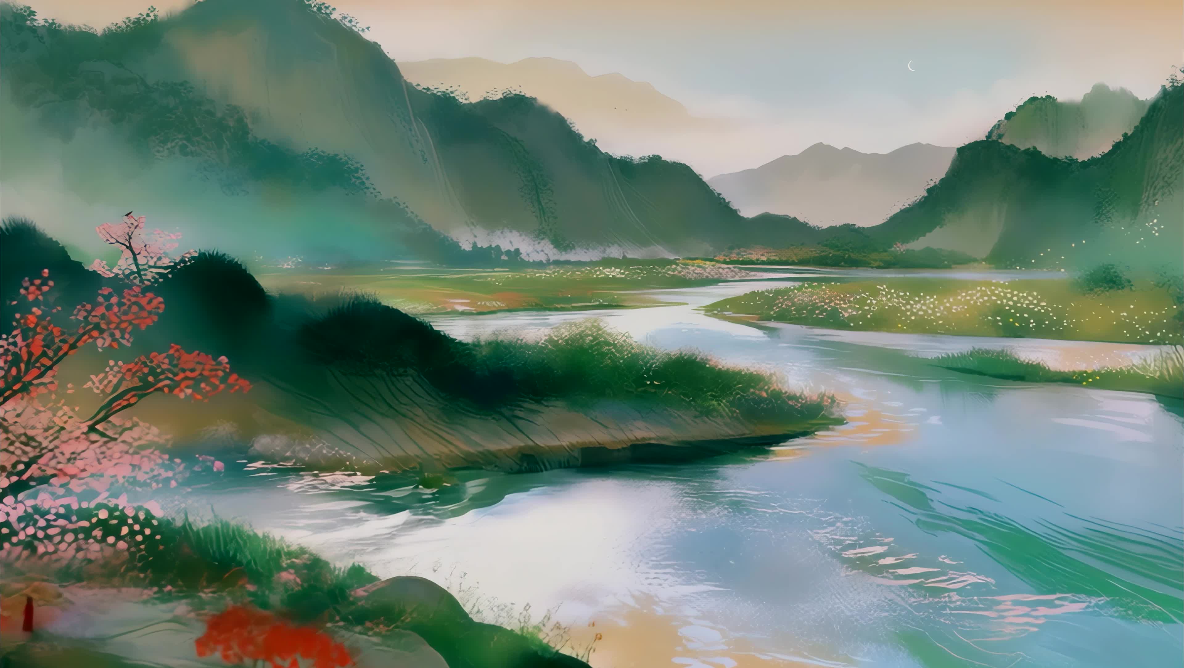 儿歌送别led视频背景-无词