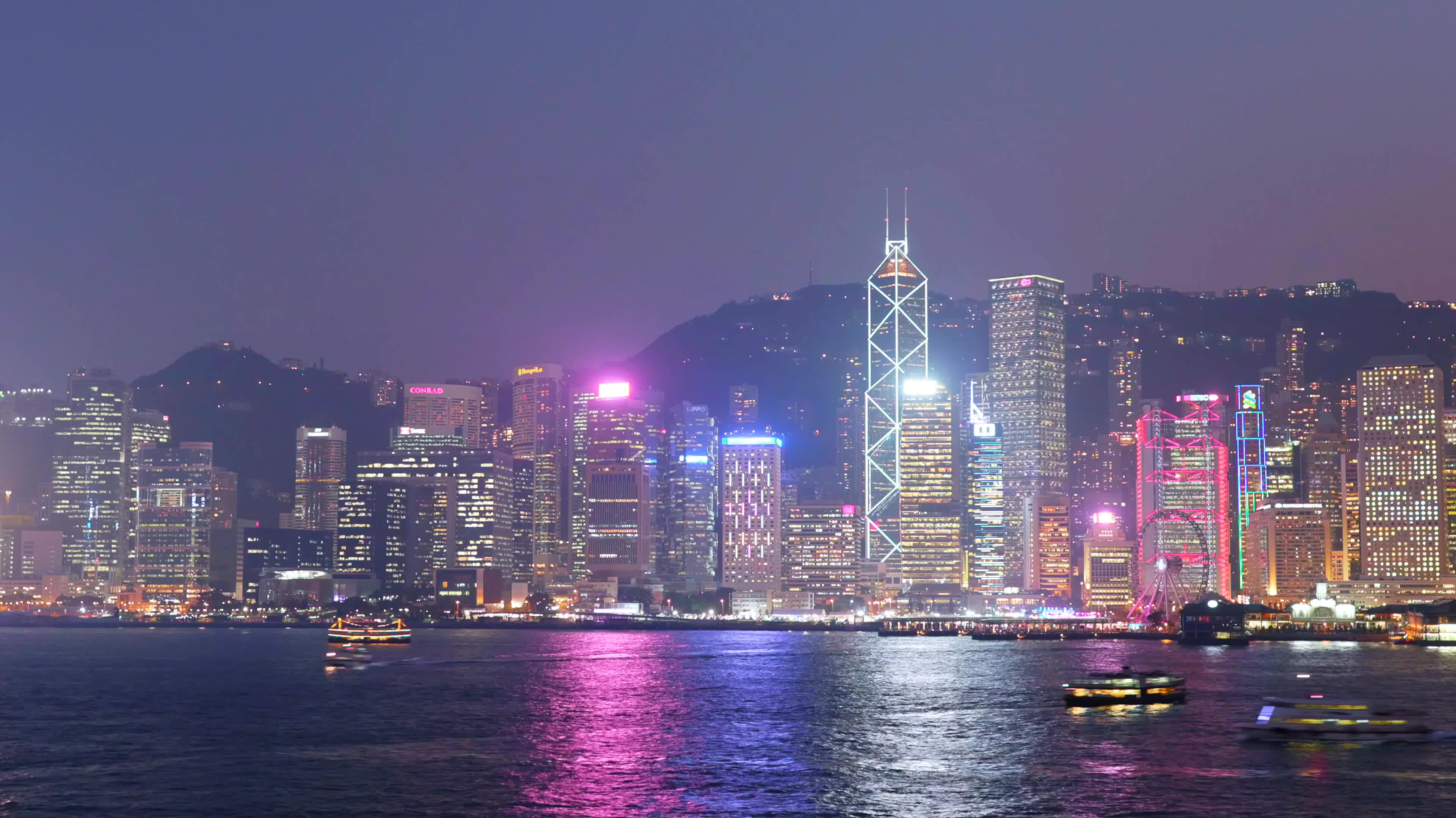 夜晚香港风景