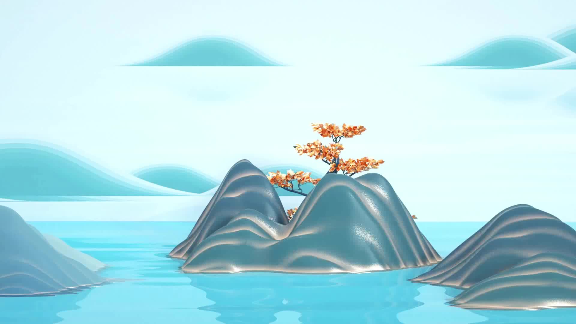 山水动画背景素材