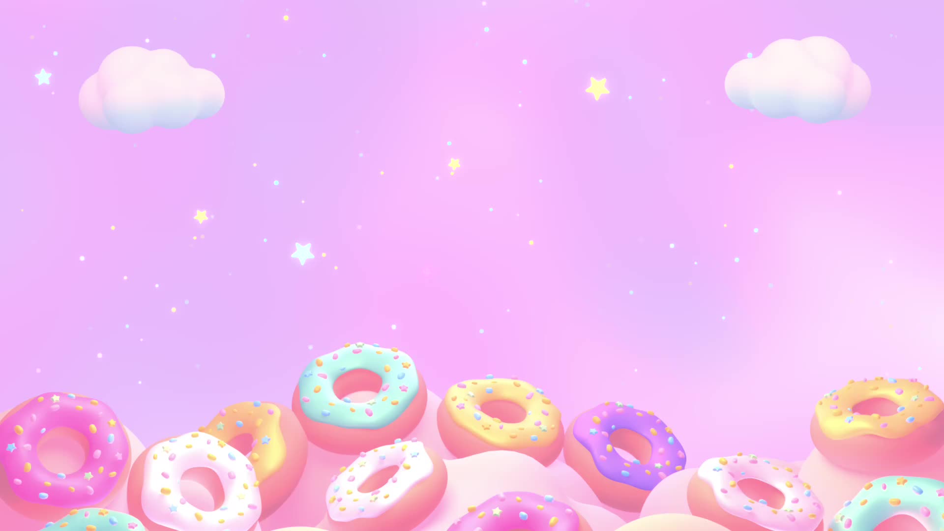 甜甜圈卡通视频背景