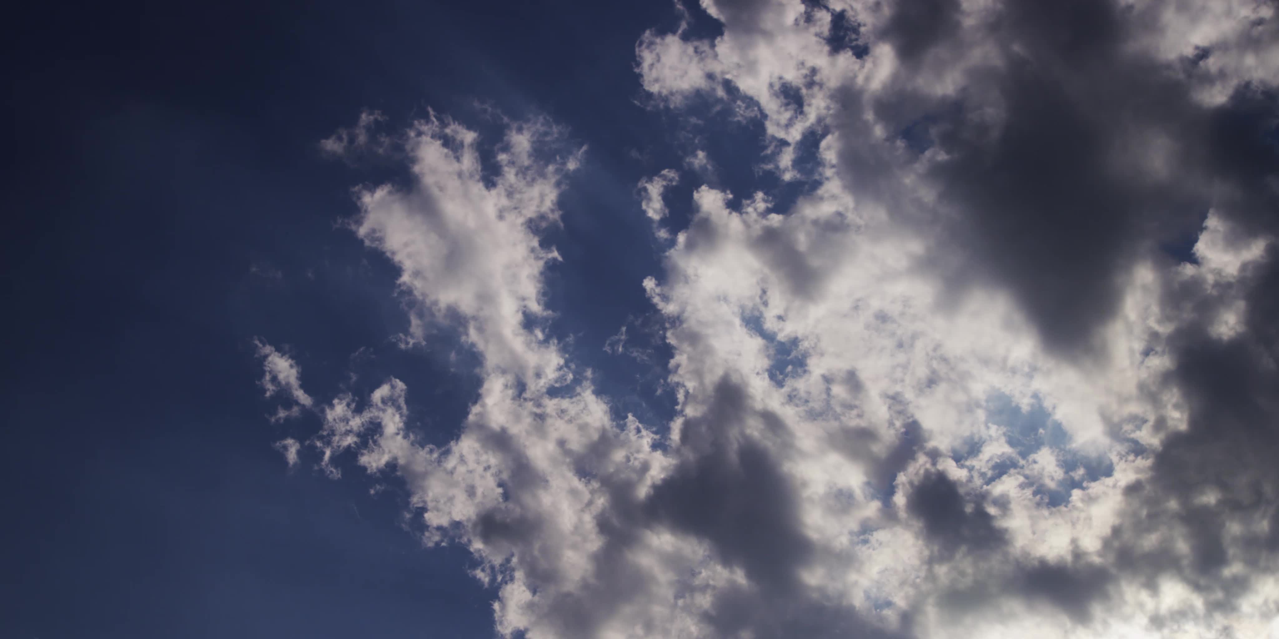 实拍大自然风景蓝天白云天空视频素材