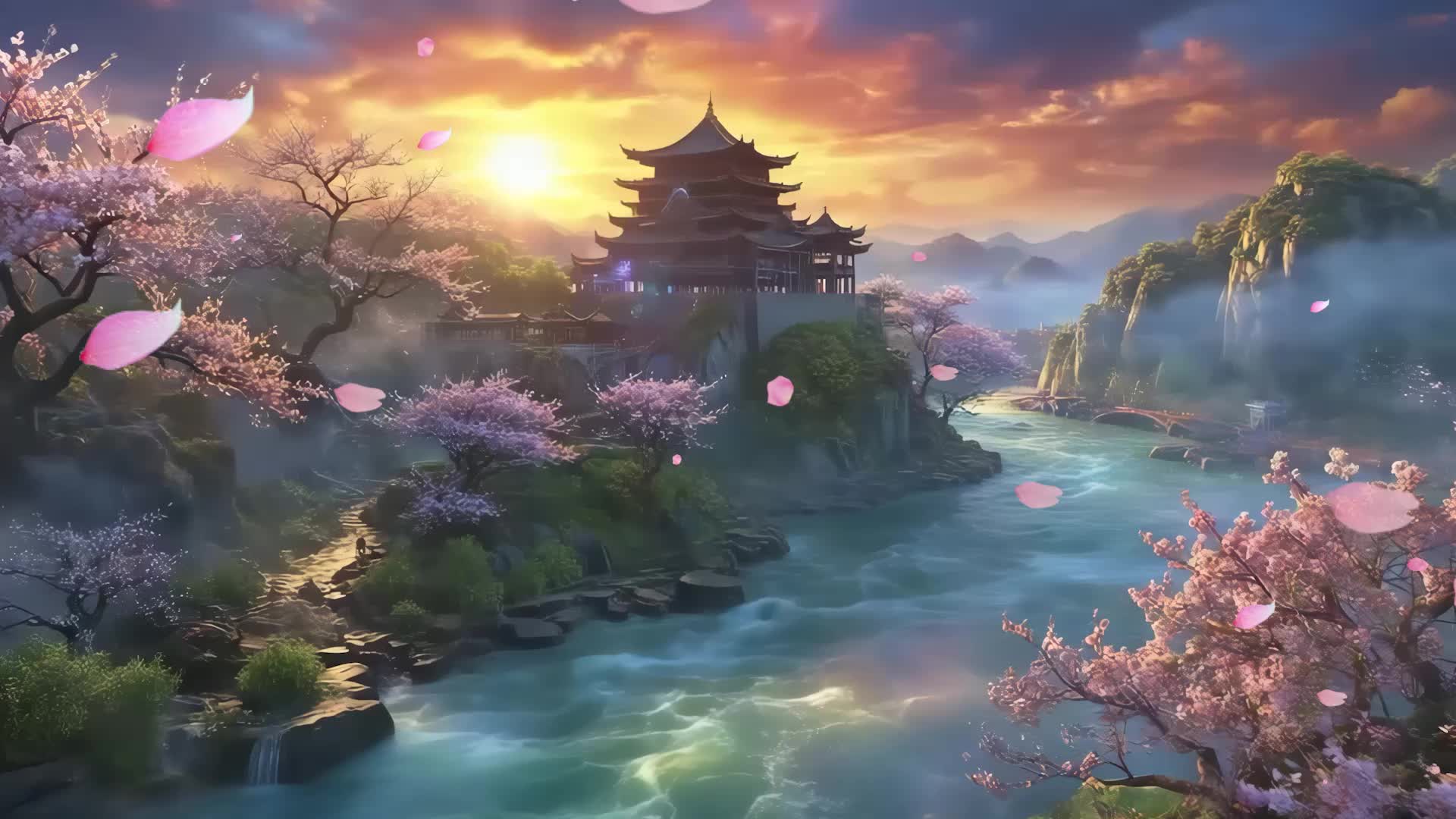 歌曲不谓侠led视频背景-有词