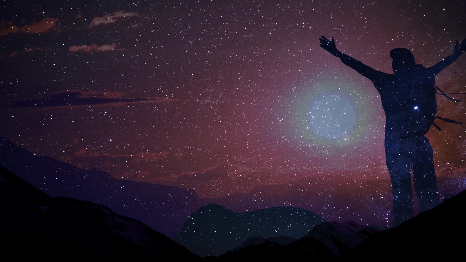 夜空中最亮的星歌曲视频背景