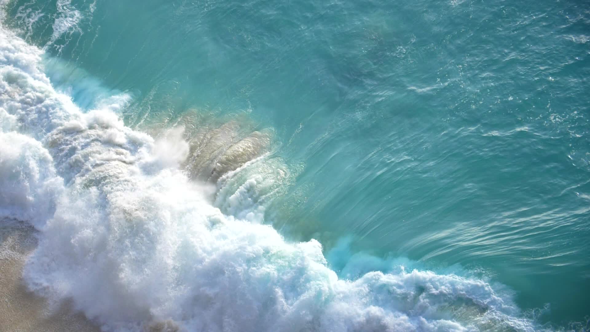 实拍大自然风景大海海浪视频素材