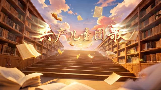 共产儿童团歌led视频背景-画面有词