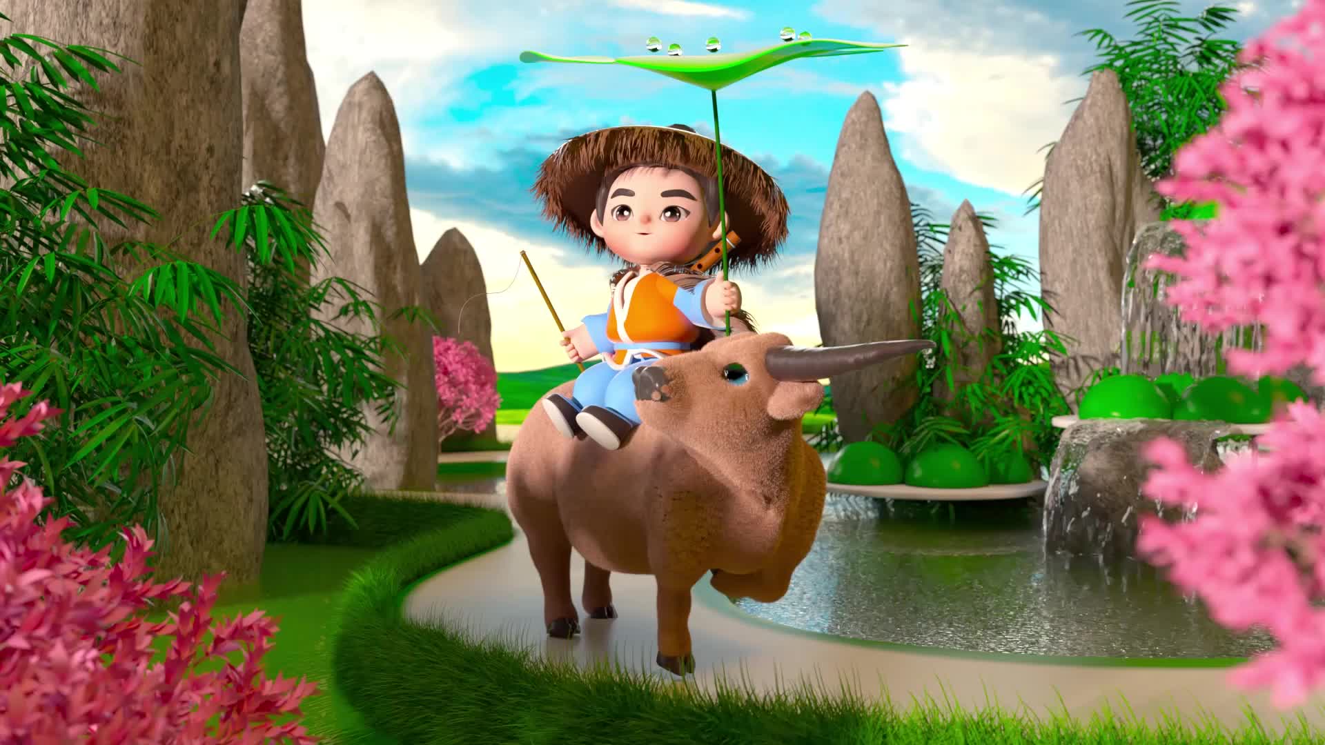 放牛郎3d动画素材