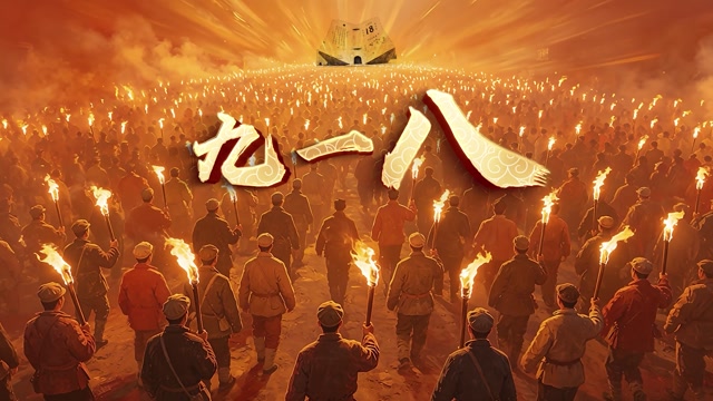 歌曲九一八led视频背景-画面有词