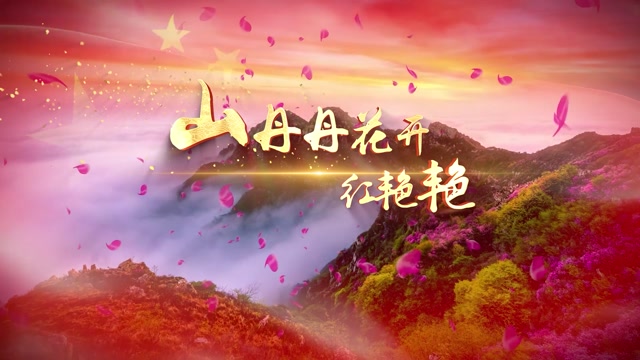 山丹丹花开红艳艳led视频背景-无词