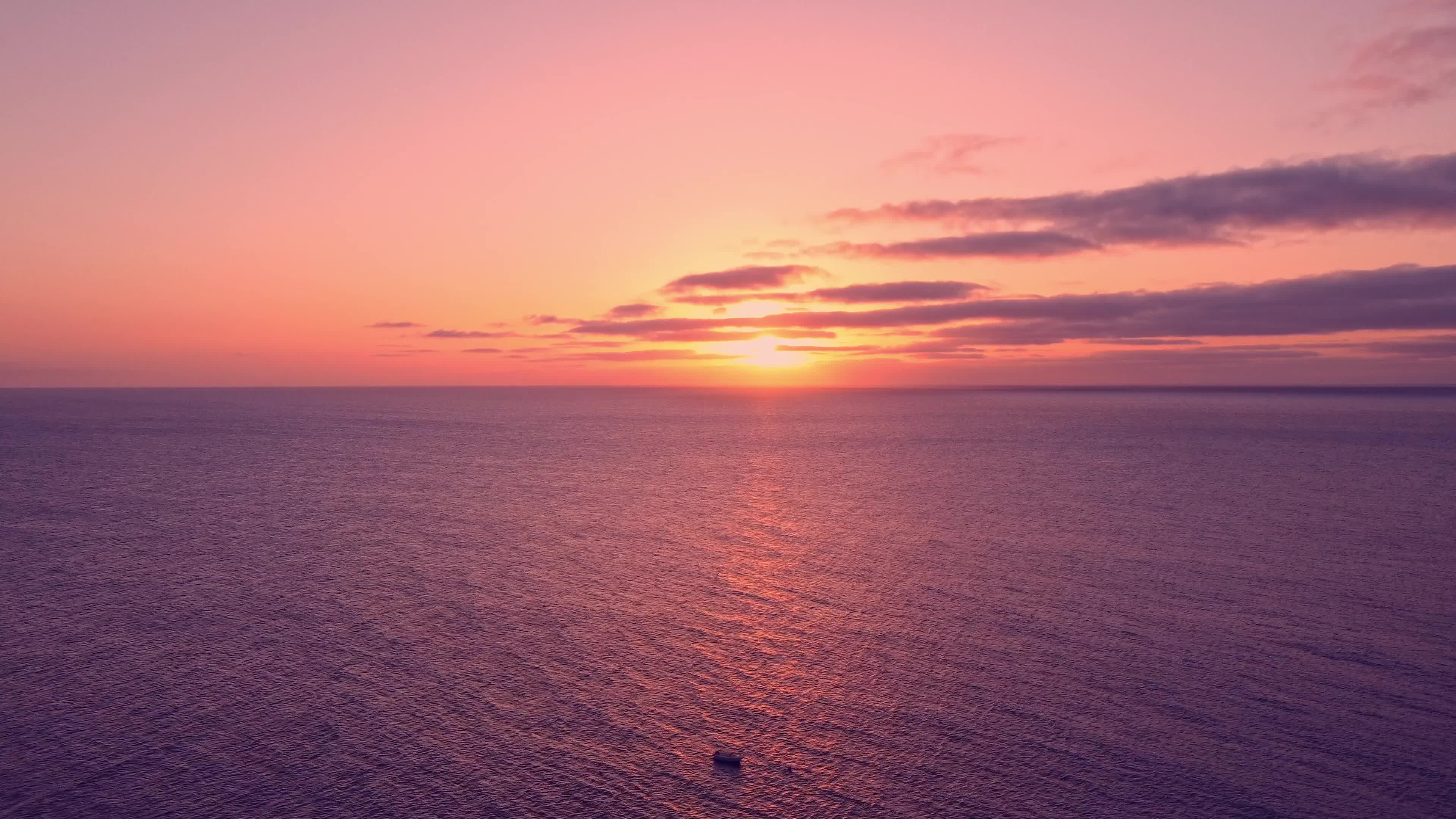 实拍唯美大自然风景大海日出日落视频素材