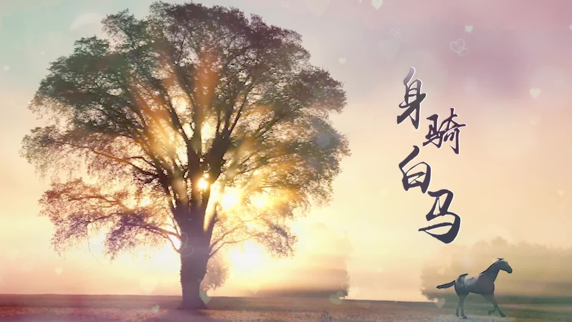张杰歌曲身骑白马led视频背景-无词