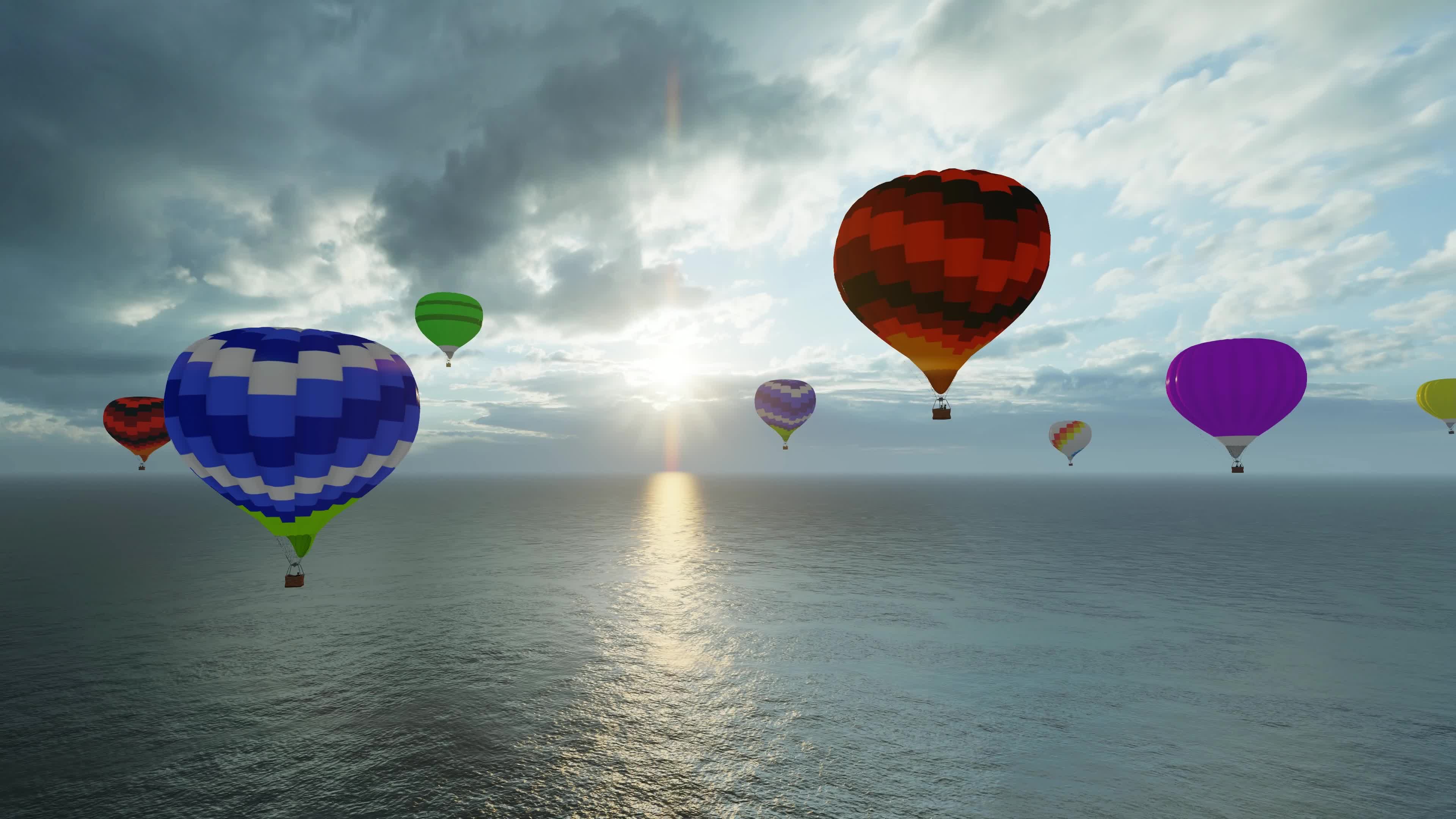 热气球穿越海洋
