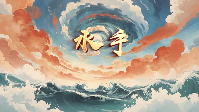 水手赤旗版led视频背景-画面有词