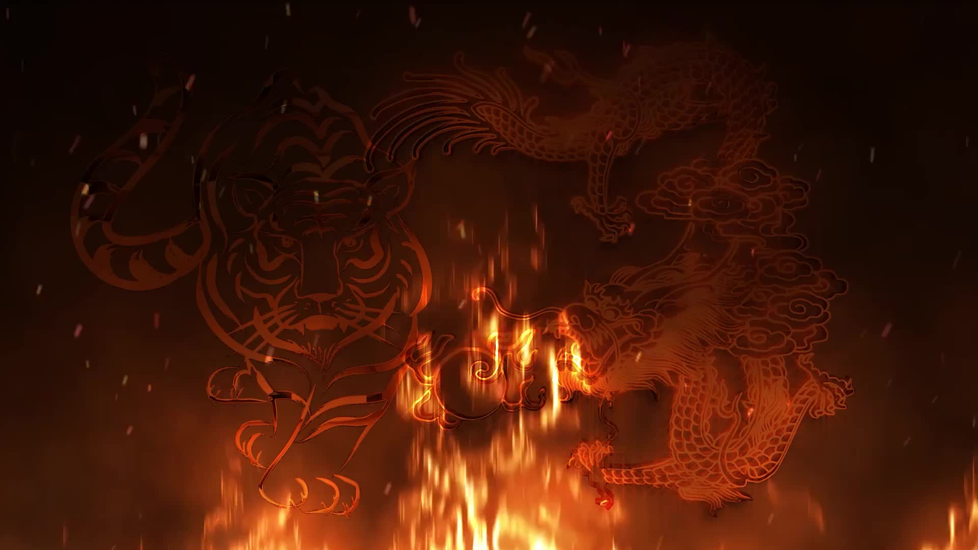 中国龙无字幕版本视频背景