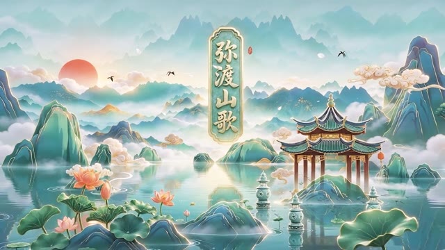 弥渡山歌led视频背景-画面无词