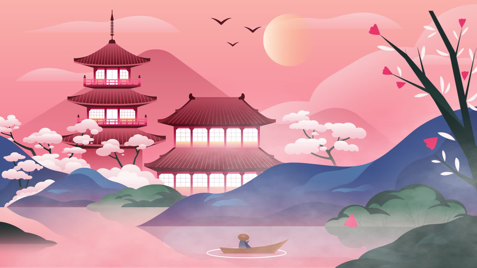 中国风风景动画素材