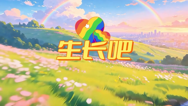 儿歌生长吧led视频背景-画面有词
