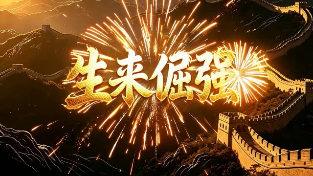 生来倔强led视频背景-有词