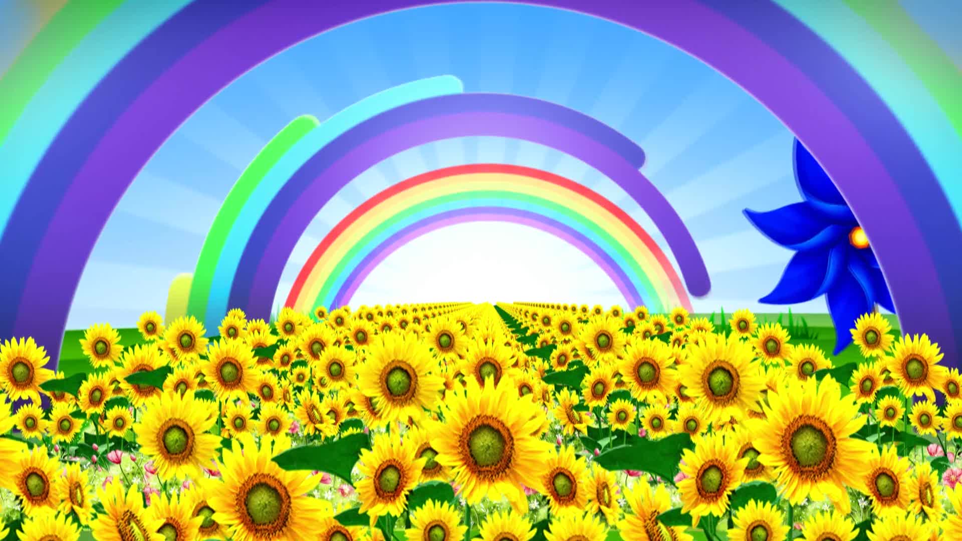 儿歌祖国的花朵led配乐成品视频背景素材