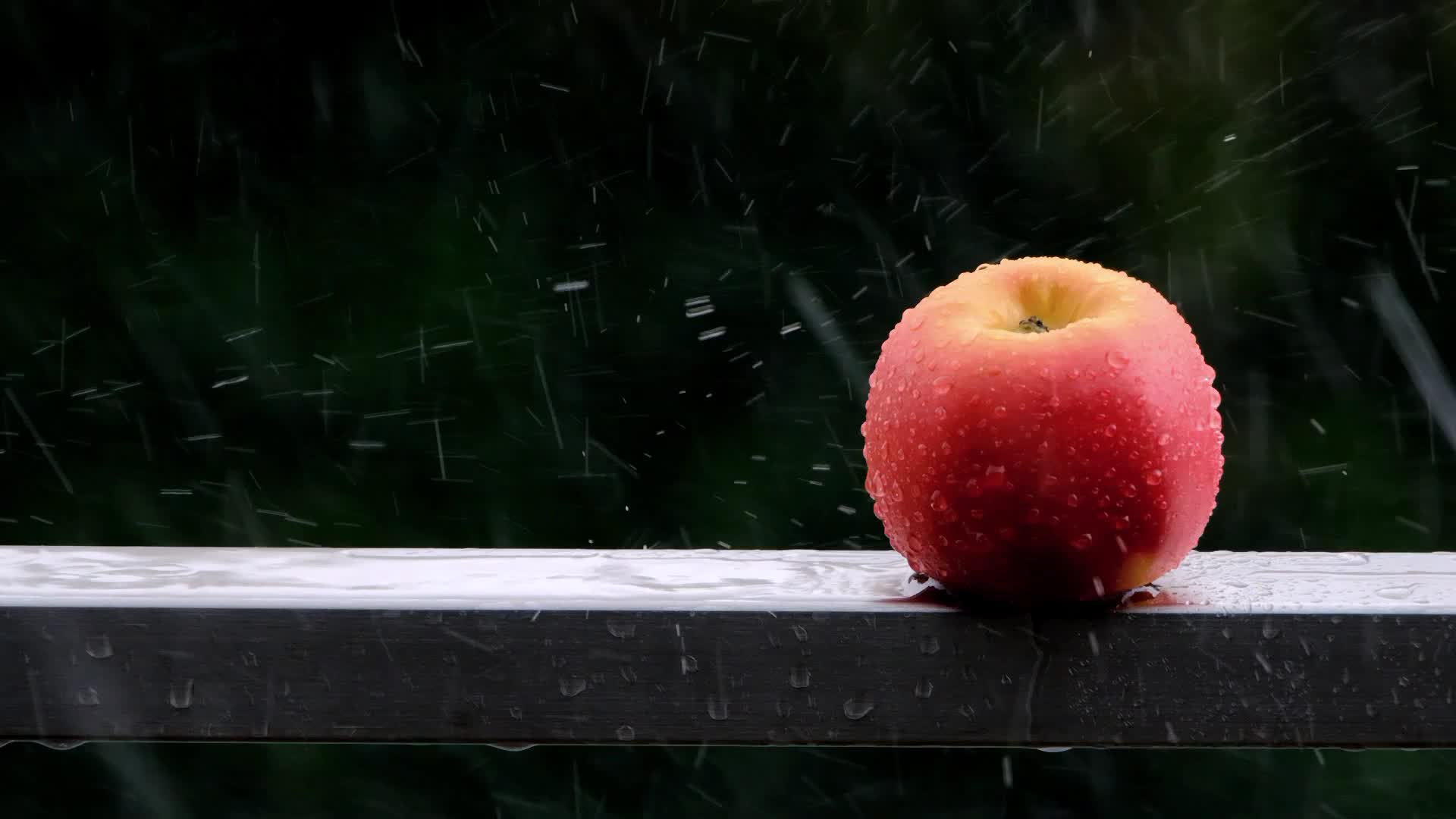 窗台上苹果