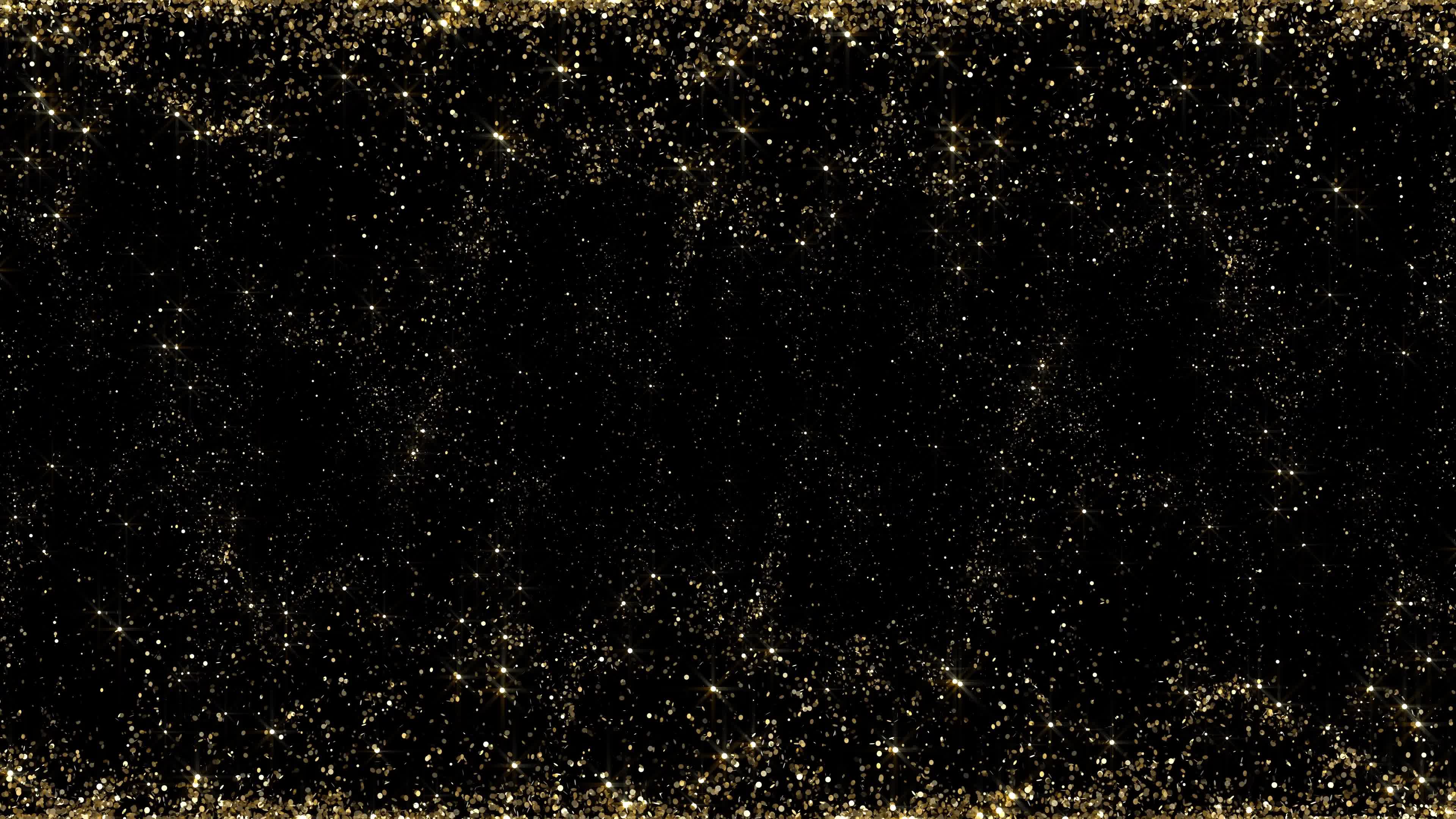 金色粒子雨动画背景