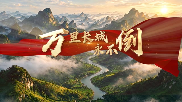 粤语歌曲万里长城永不倒led视频背景-画面有词