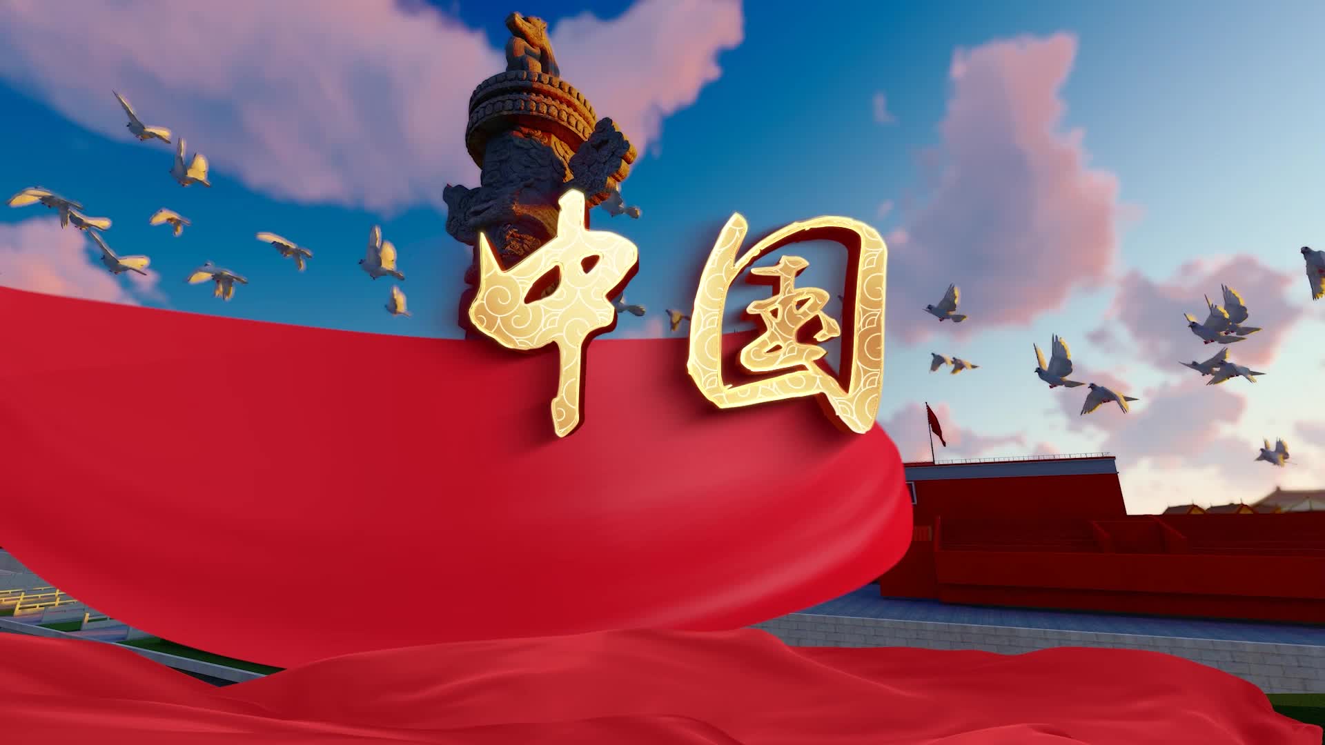 天使童声合唱团歌曲中国led视频背景-有词